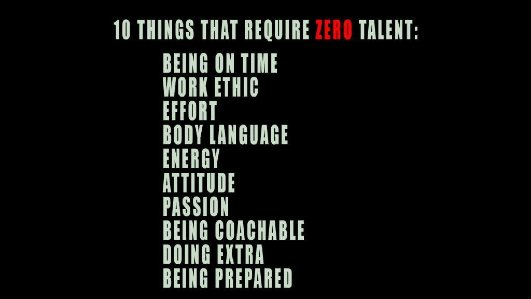 10 things that require 0 talent